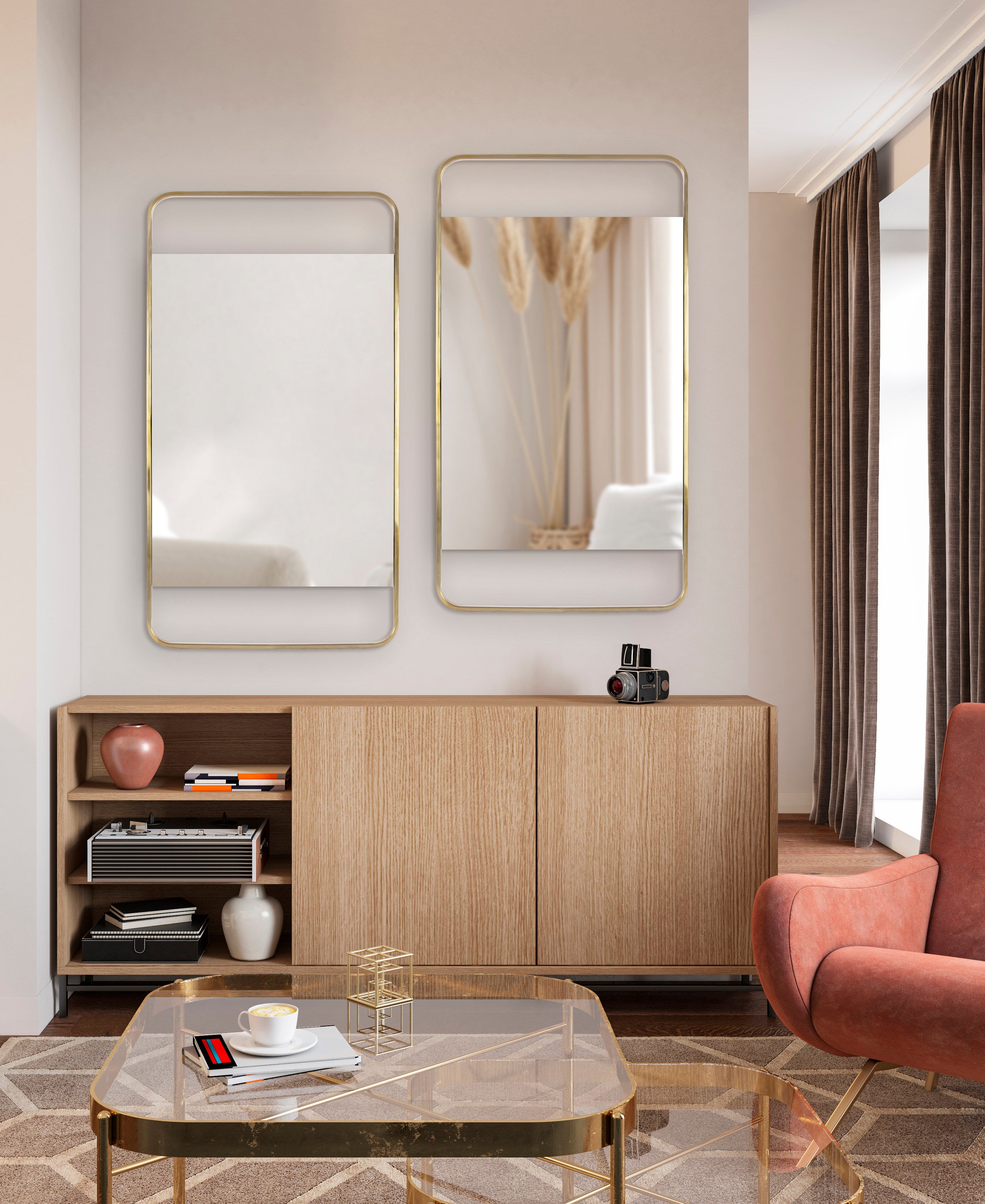 Nobles Radius Corner Framed Mirror
