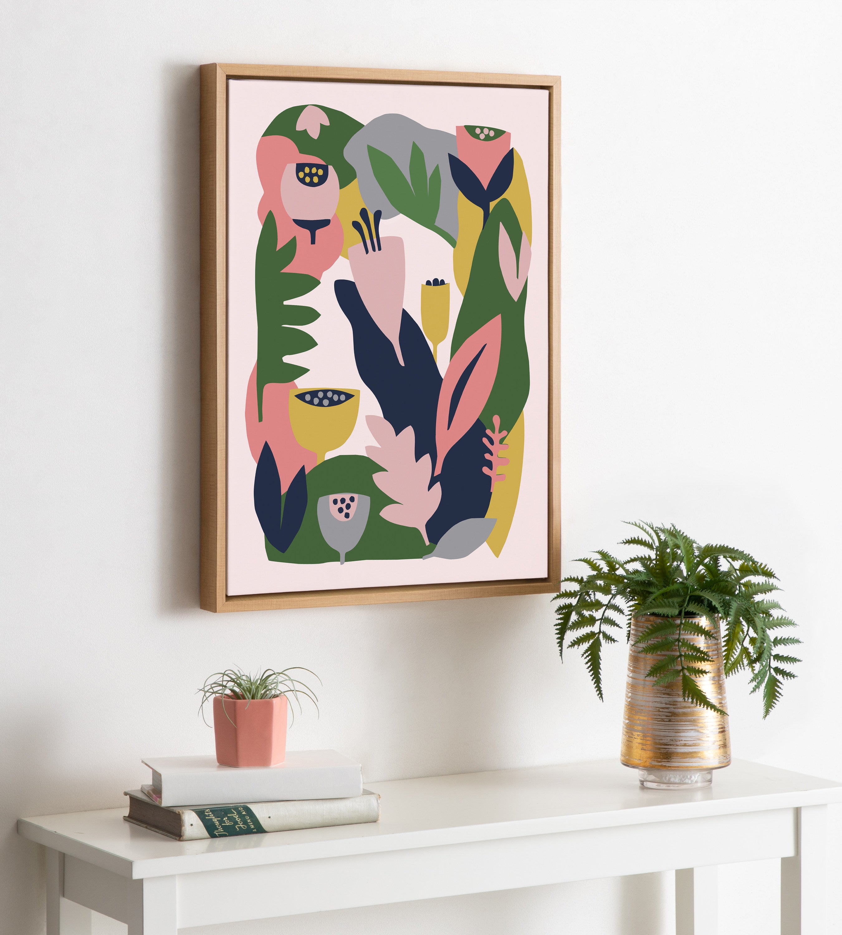Sylvie Myriam's Garden Framed Canvas by Myriam VanNeste