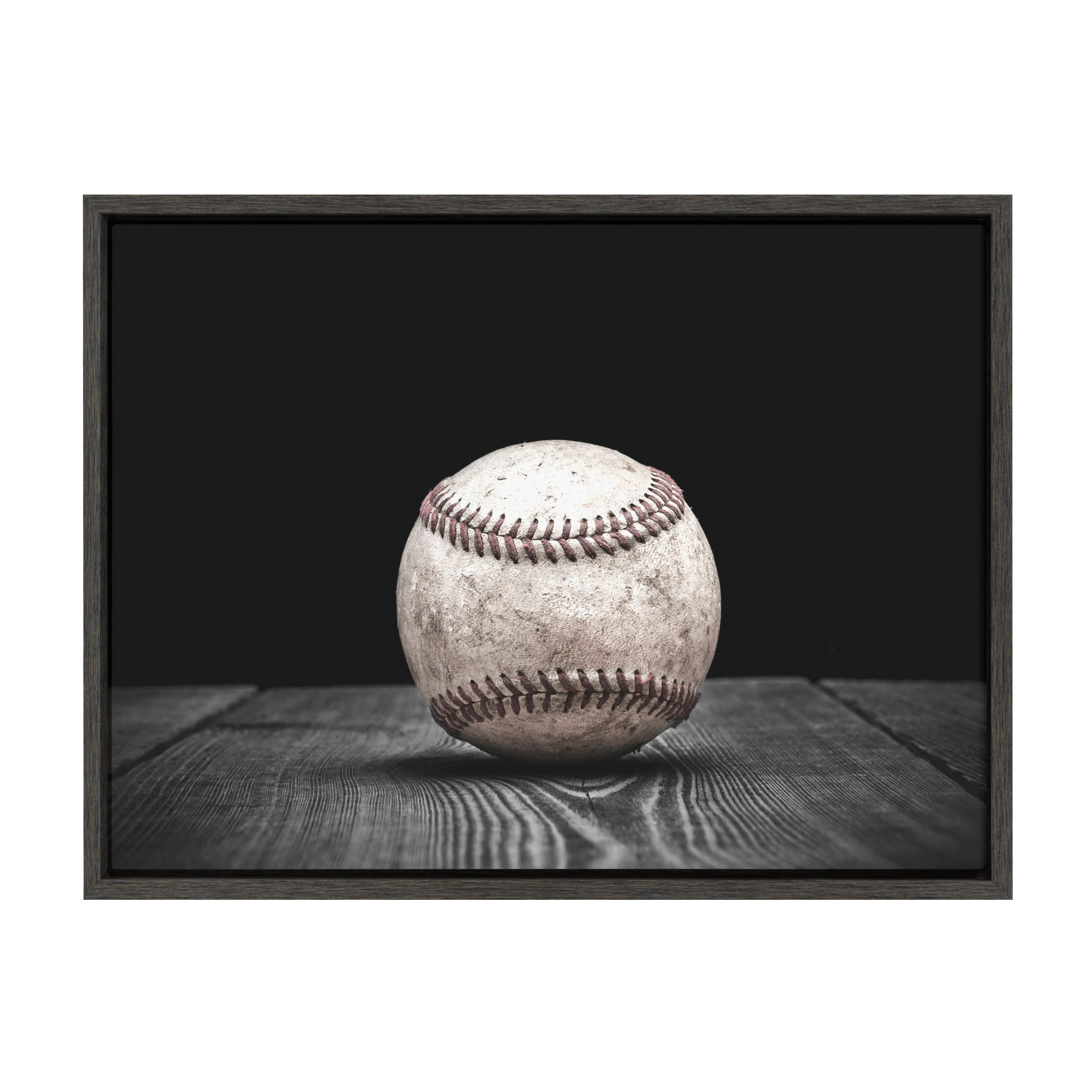 Sylvie Baseball Framed Canvas by Shawn St. Peter