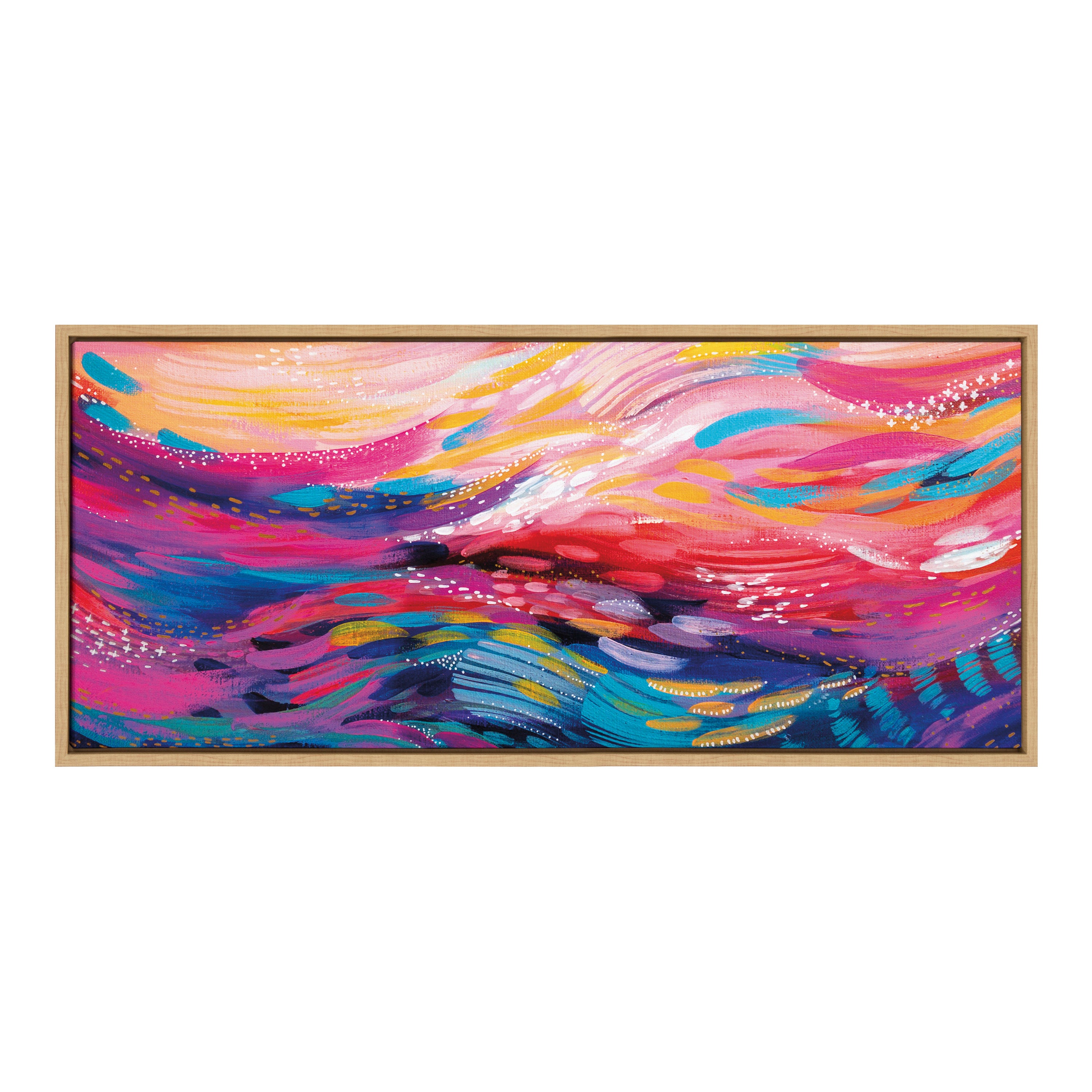 Sylvie Brush Strokes 90 Framed Canvas by Jessi Raulet of Ettavee