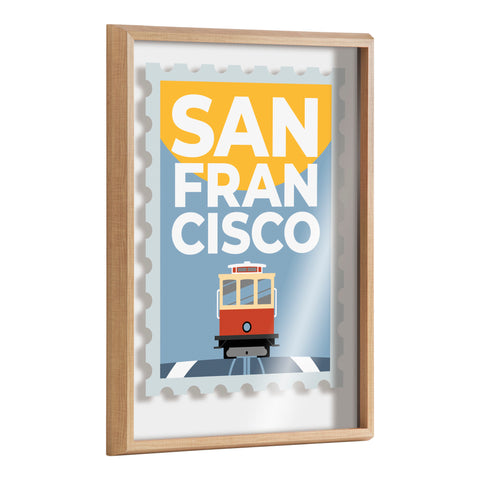 Blake Stamp San Fran Framed Printed Glass by Rocket Jack