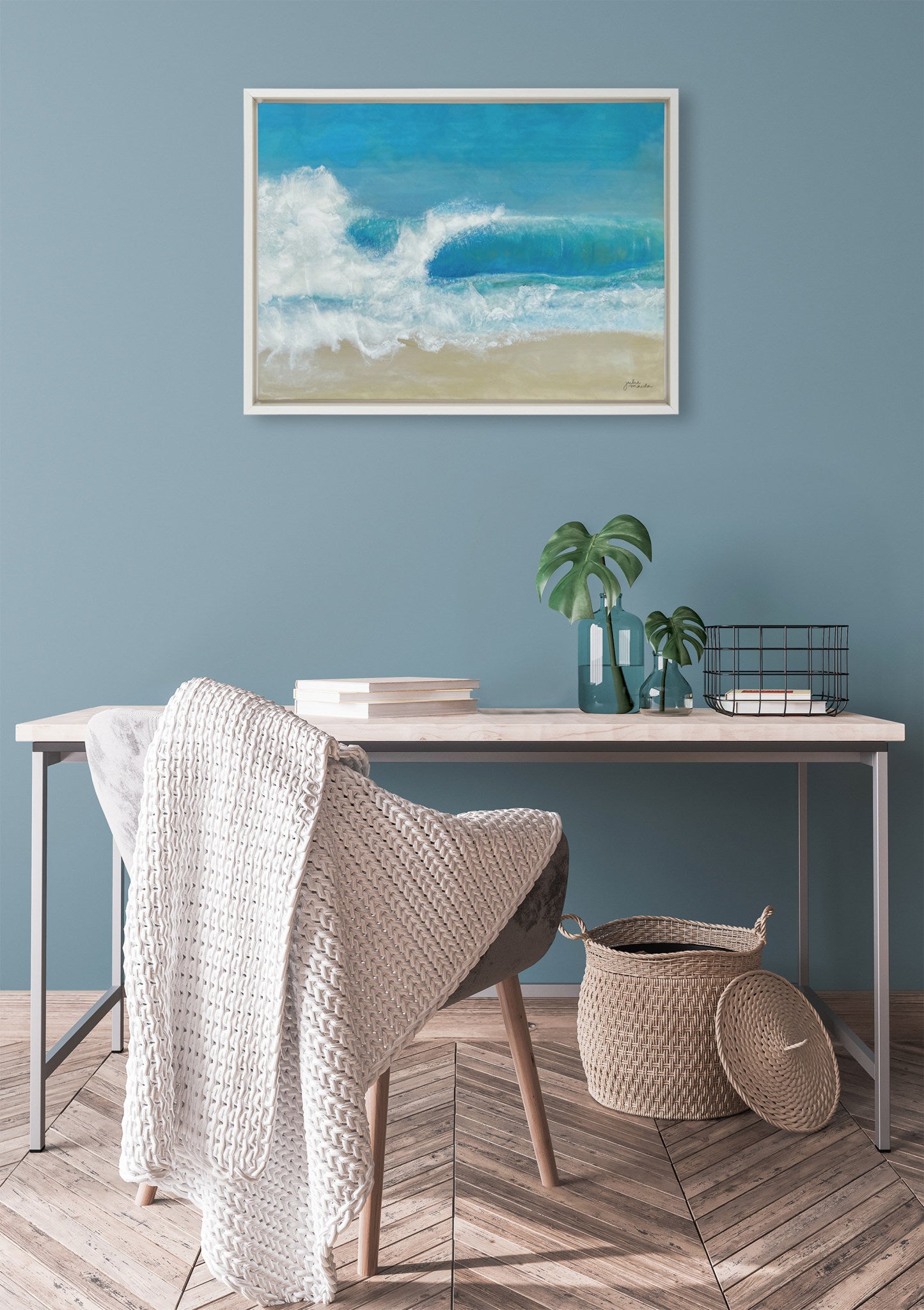 Sylvie Beach Day Framed Canvas by Julie Maida