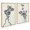 Sylvie Still Life Flowers in Vase Framed Canvas Set by The Creative Bunch Studio