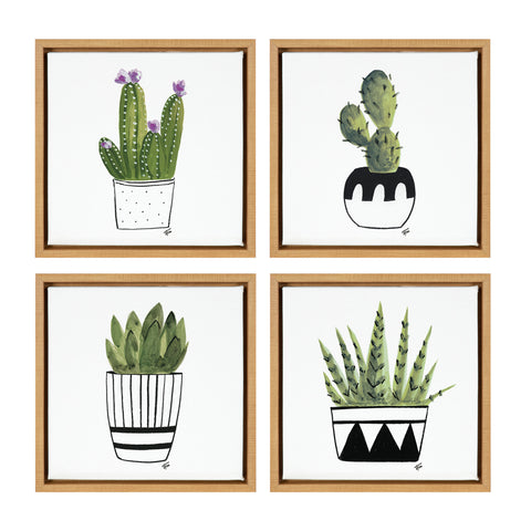 Sylvie Succulent Framed Canvas Set by Teju Reval