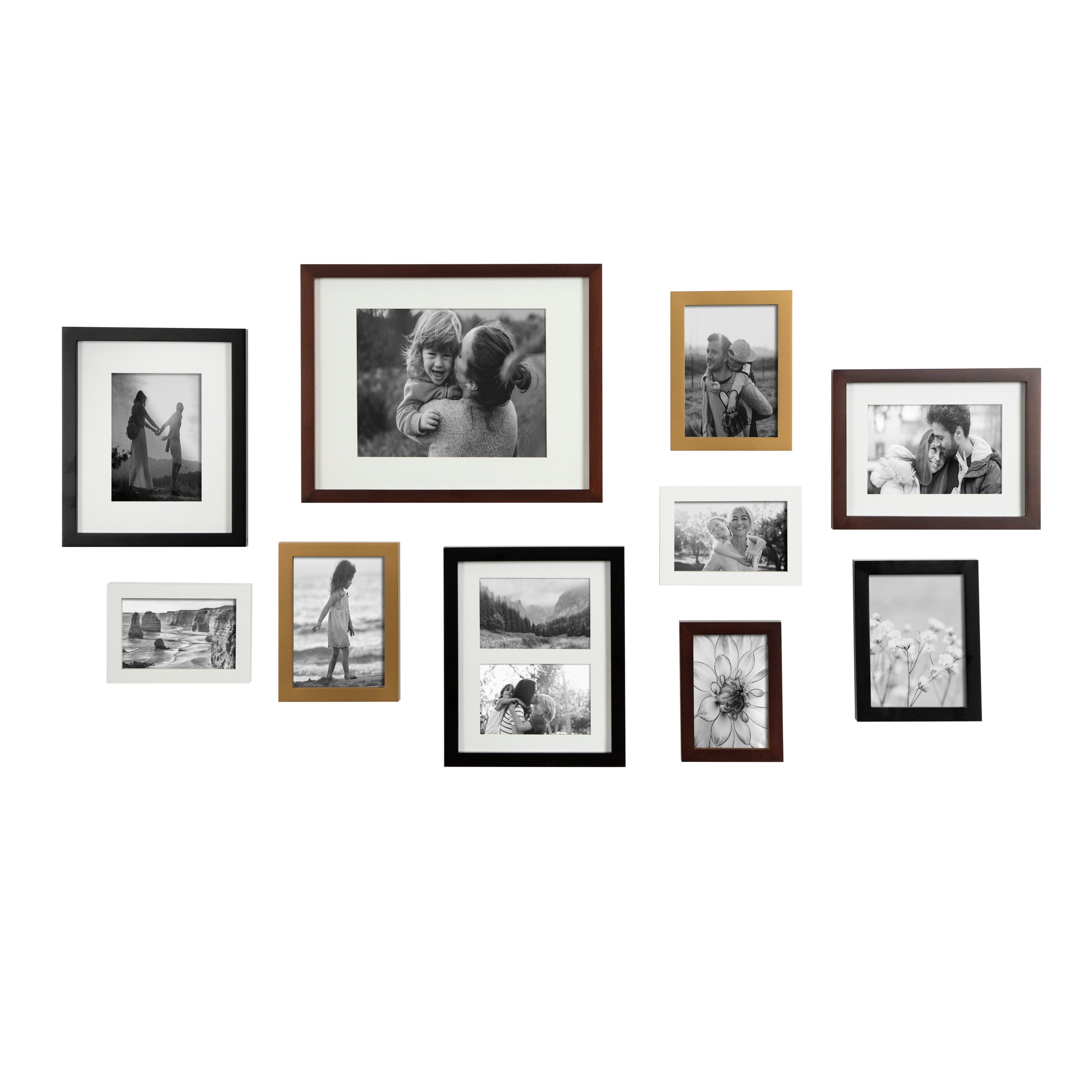 Icon Wood 9-Piece 4x6 Black Gallery Wall Picture Frame Set + Reviews