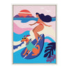 Sylvie Mid Century Modern Surf Dog Framed Canvas by Rachel Lee of My Dream Wall