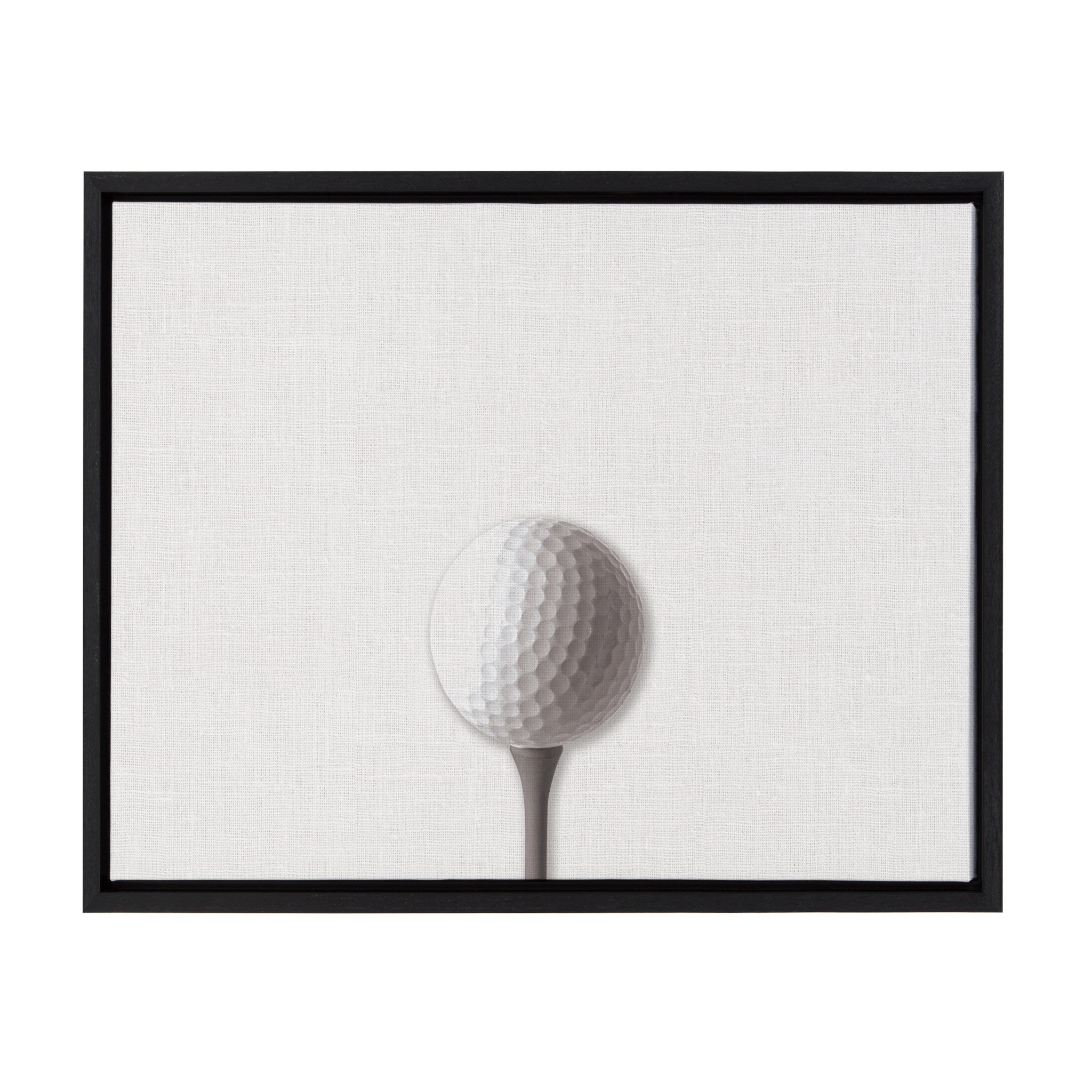 Sylvie Horizontal Golf Ball Portrait Framed Canvas, Black 18x24