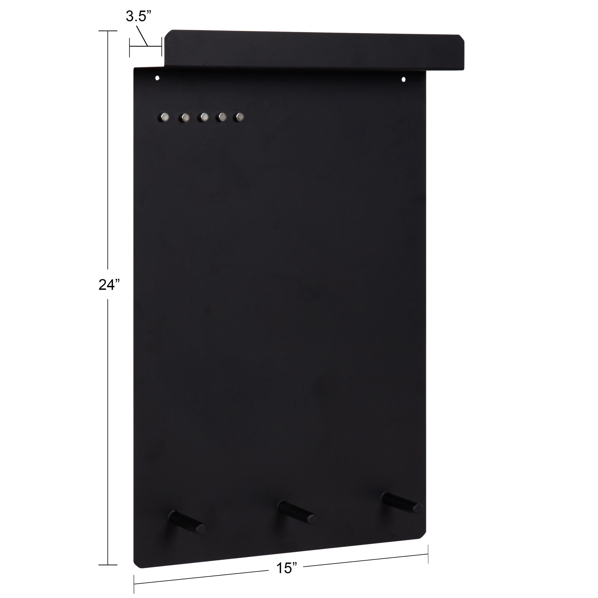 Mezzo Magnetic Wall Organizer with Hooks