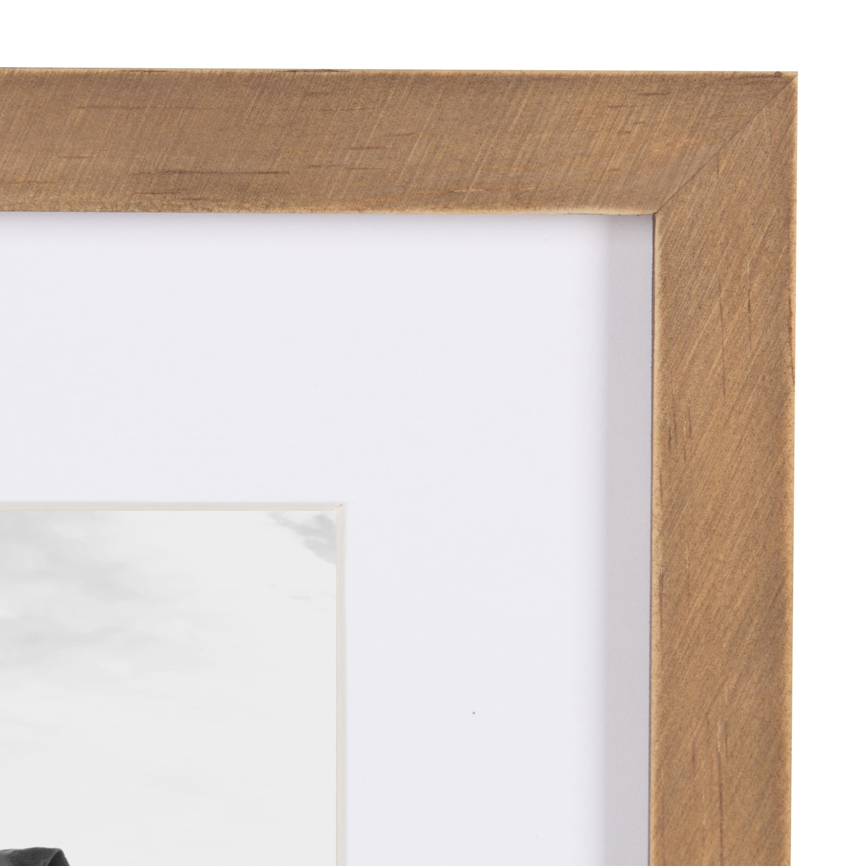 CustomPictureFrames.com 4x7 In Frame Beige Real Wood Picture Frame Width  0.75 inches