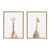 Sylvie Giraffe Front and Back Framed Canvas Set by Amy Peterson Art Studio