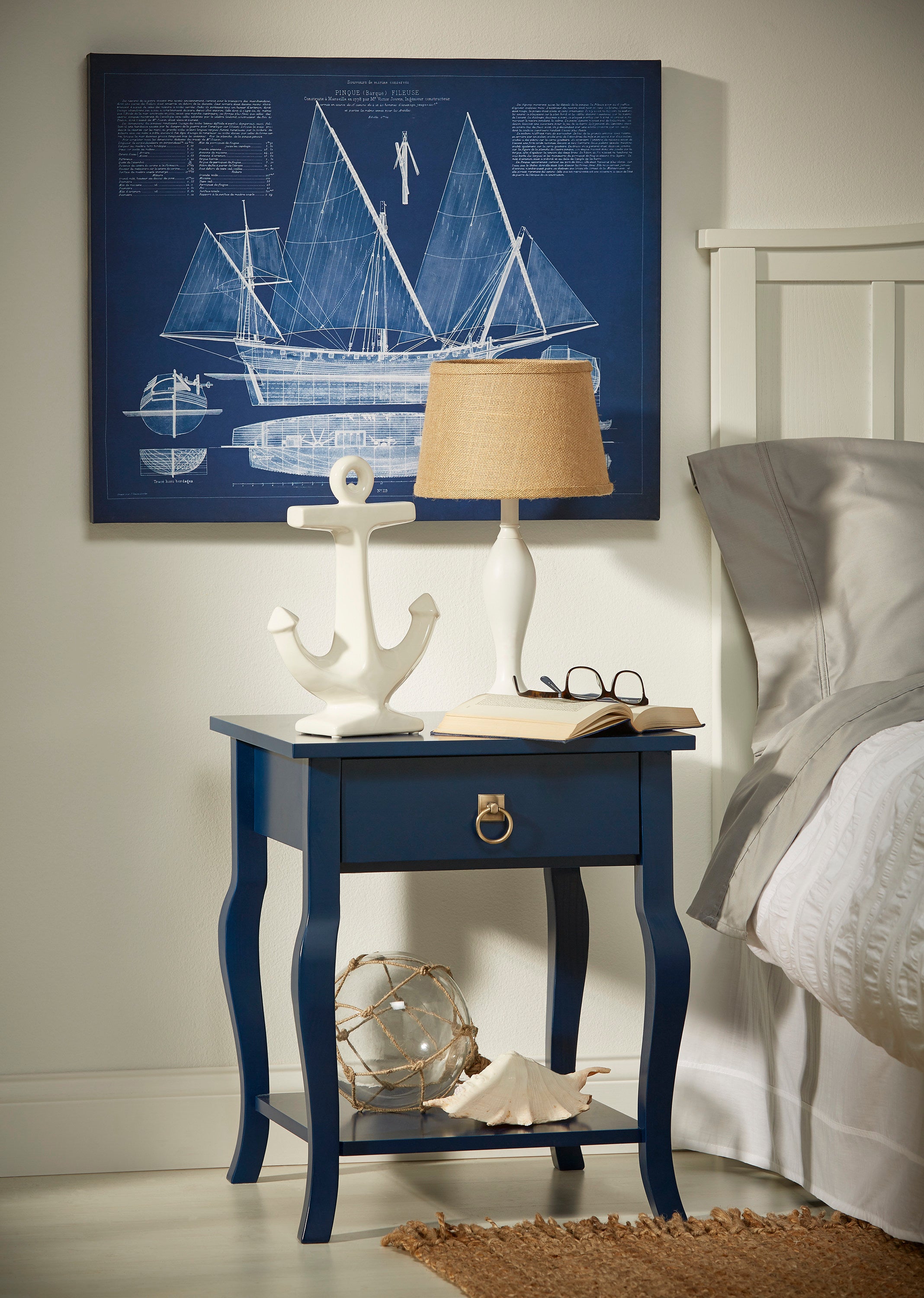 Lillian Wood Side Table with Drawer