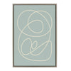 Sylvie Lines in Mint Sage Framed Canvas by Apricot and Birch
