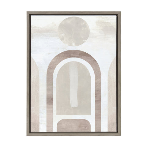 Sylvie Sahara Gray Framed Canvas by Alexander Ginzburg