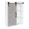 Cates Wood Wall Storage Cabinet with Sliding Barn Door