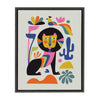 Sylvie Black Lion Framed Canvas By Rachel Lee of My Dream Wall