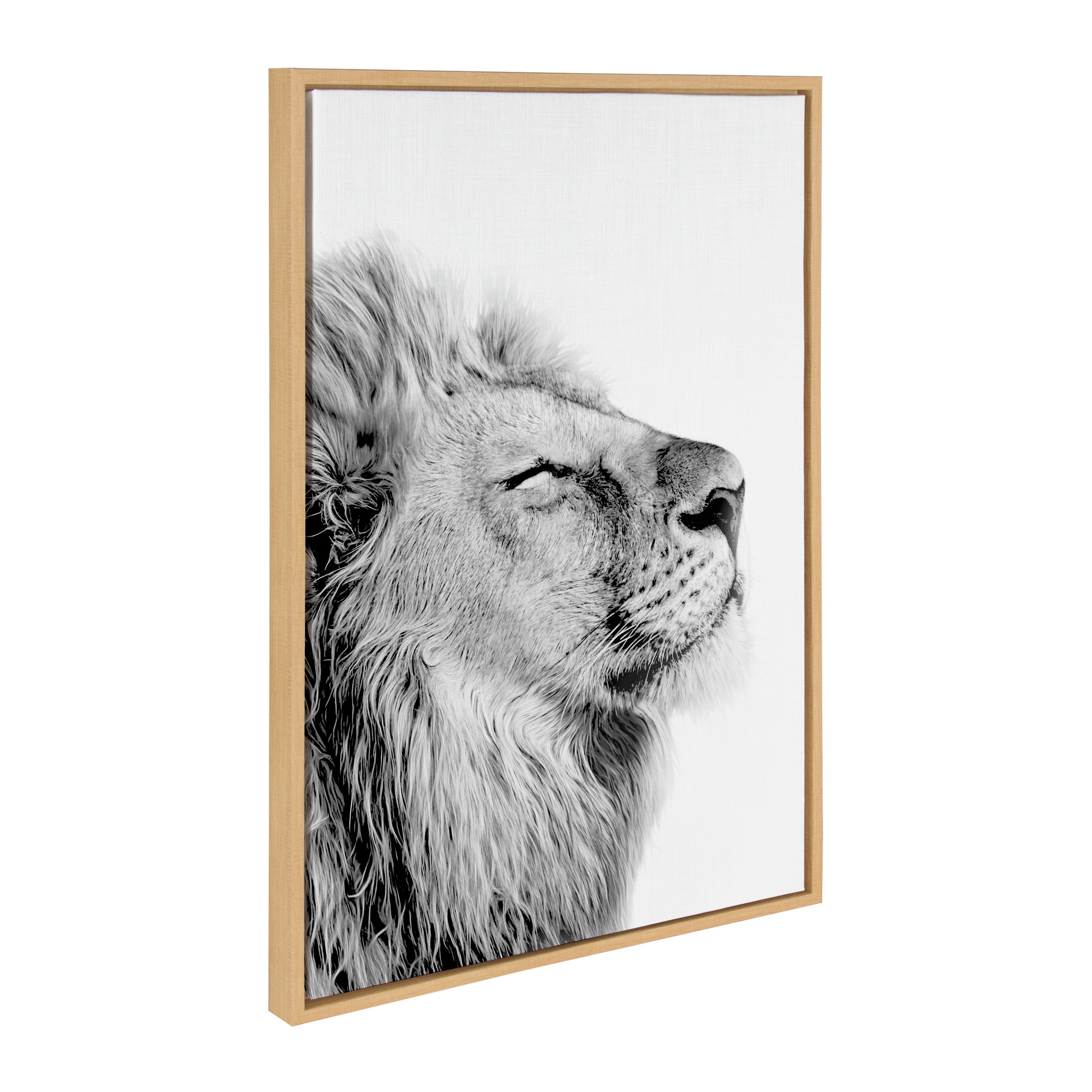 Sylvie Lion Self Actualizing Framed Canvas by Amy Peterson Art Studio