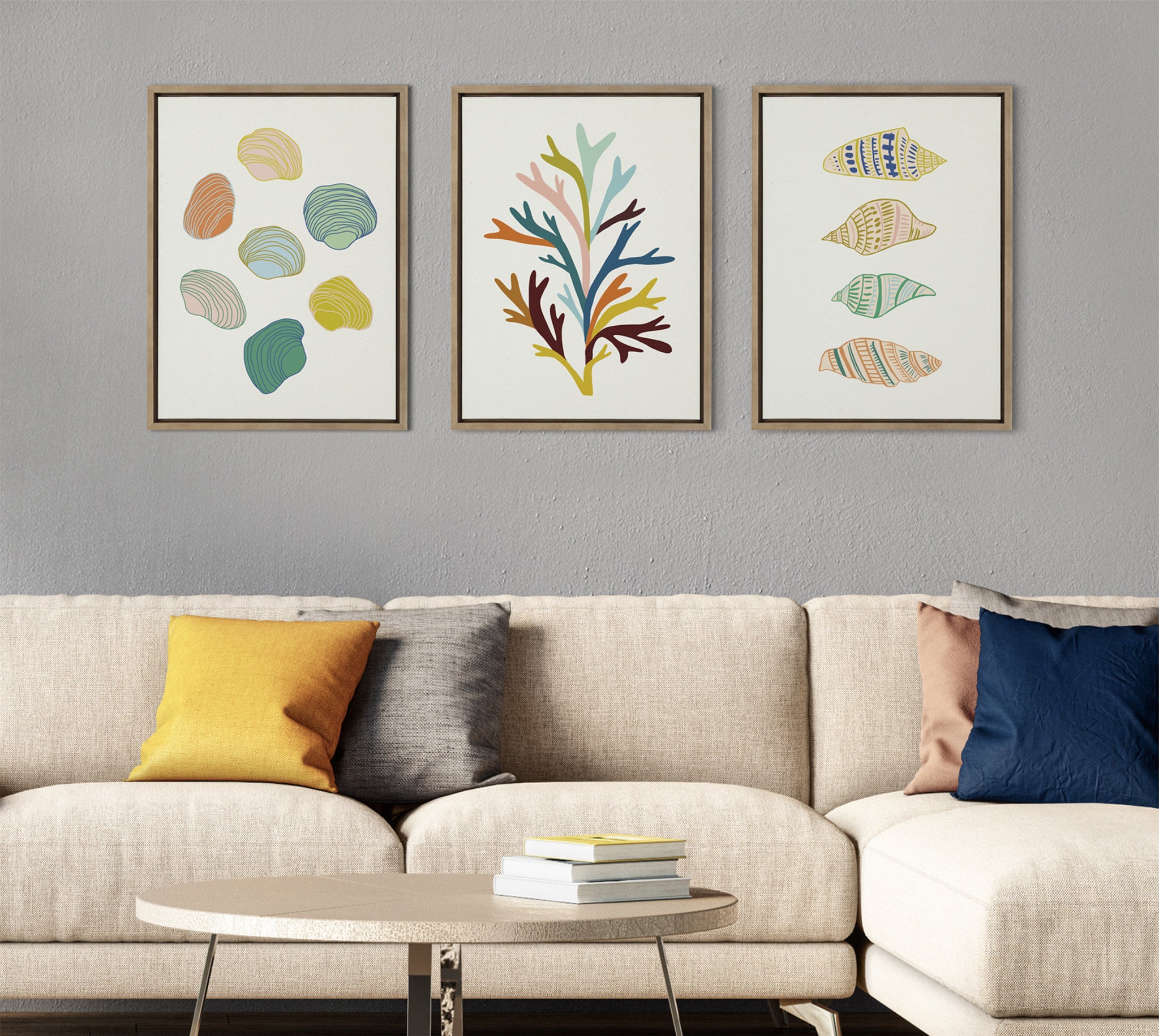 Sylvie Sea Plant Framed Canvas by Alicia Schultz