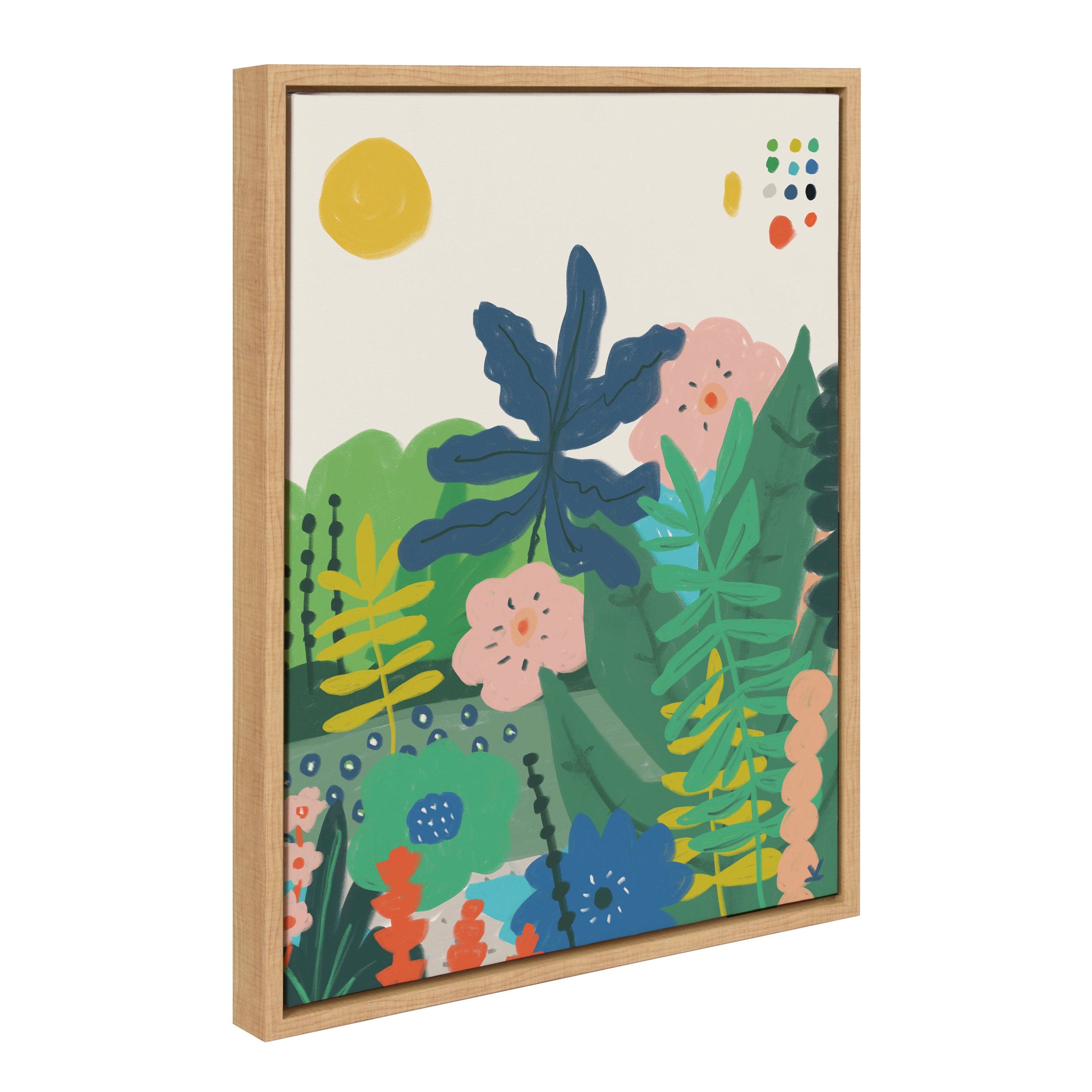 Sylvie Zen Garden 1 Framed Canvas by Kelly Knaga