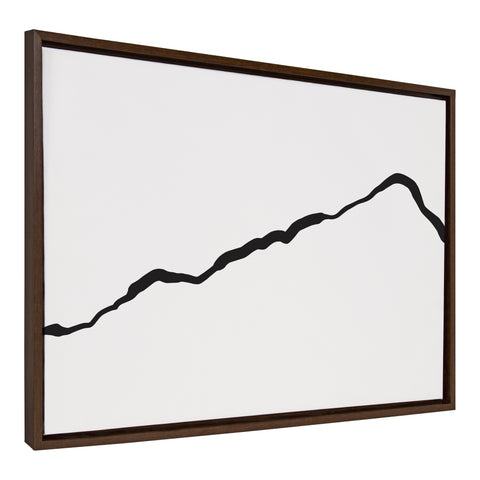 Sylvie Elevated Abstract Minimalist Mountain Landscape Framed Canvas by The Creative Bunch Studio
