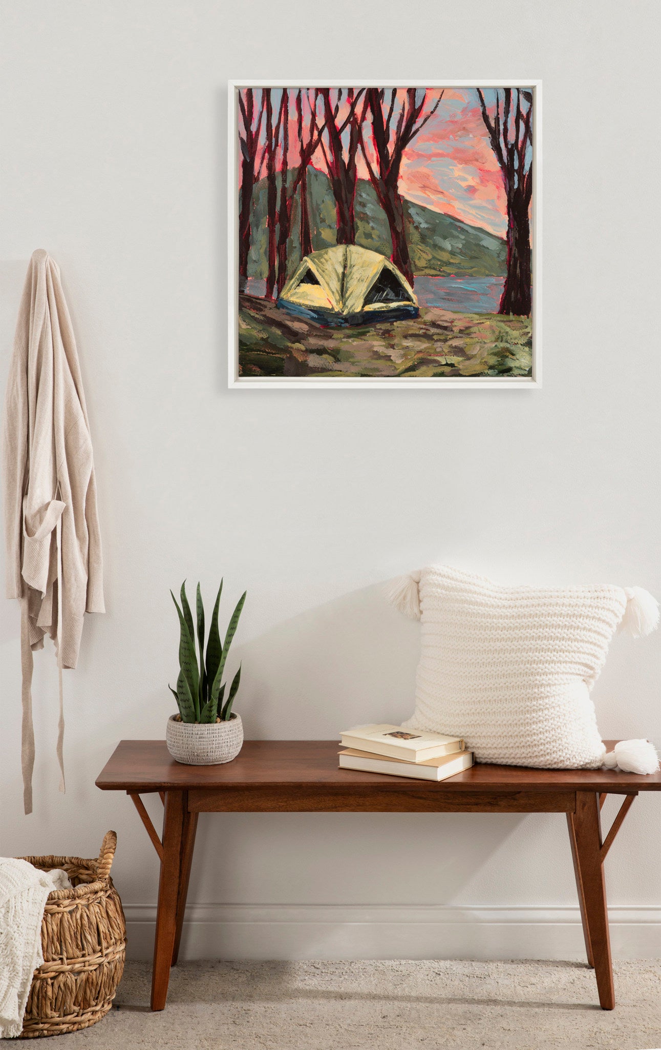 Sylvie Tent 2 Framed Canvas by Emily Kenney