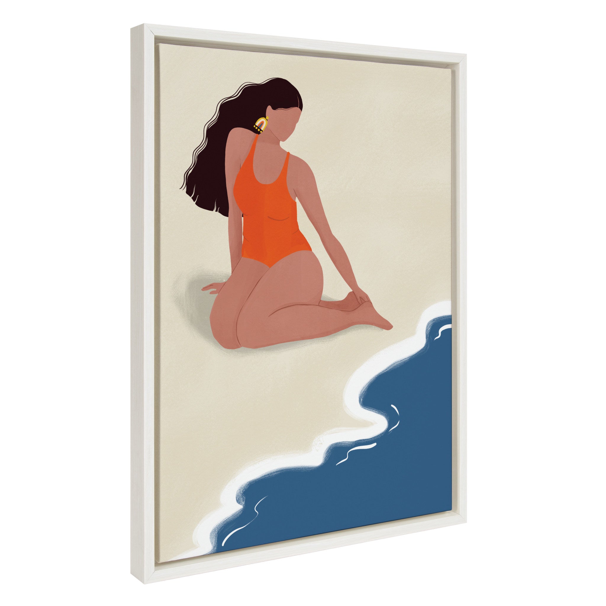Sylvie Solitude Framed Canvas by Maja Tomljanovic