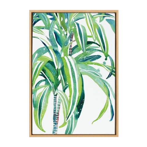 Sylvie CI Corn Plant Framed Canvas by Ingrid Sanchez of CreativeIngrid