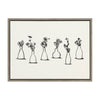 Sylvie Still Life Group of Flowers in Vases Framed Canvas by The Creative Bunch Studio