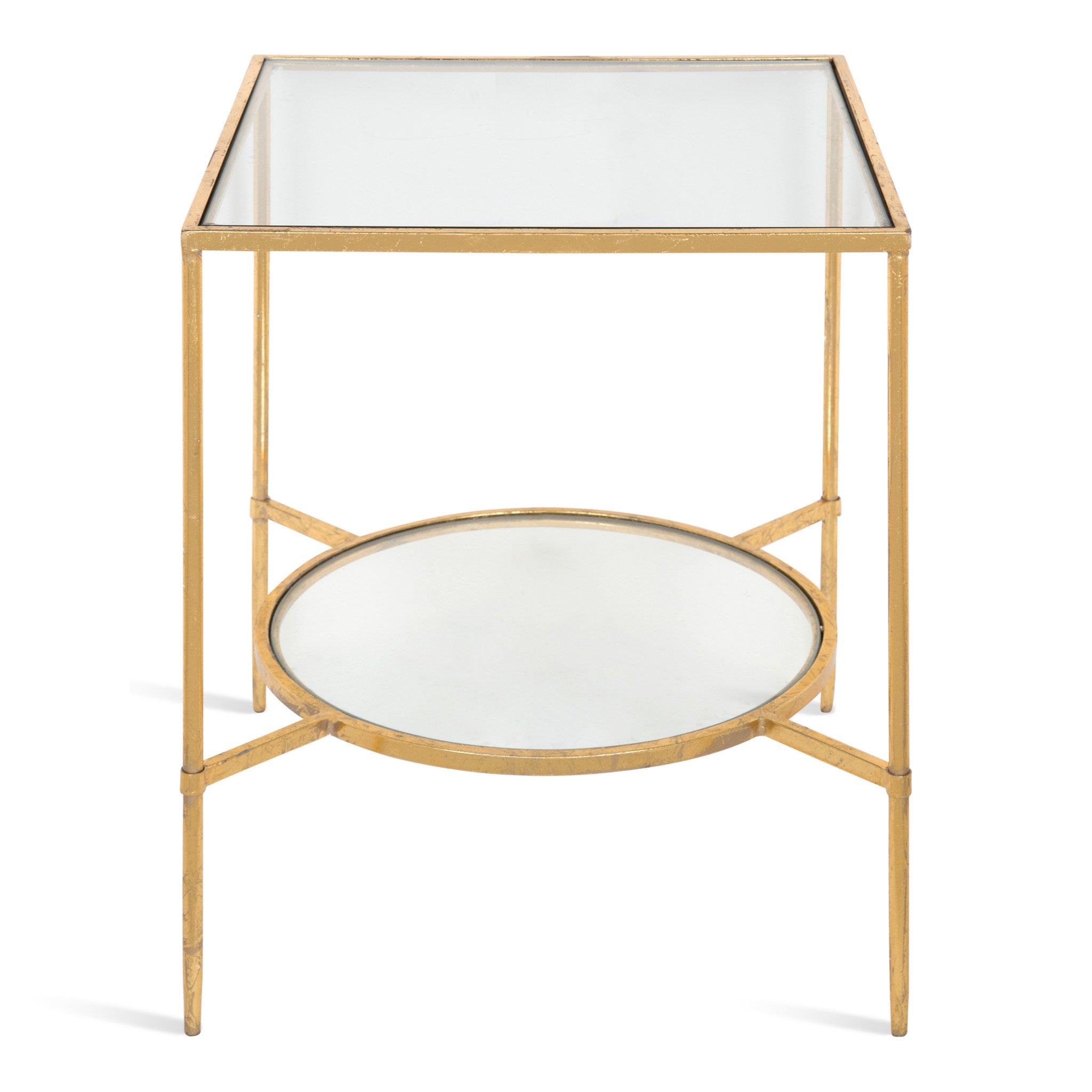 Side Table, Contemporary, Gold