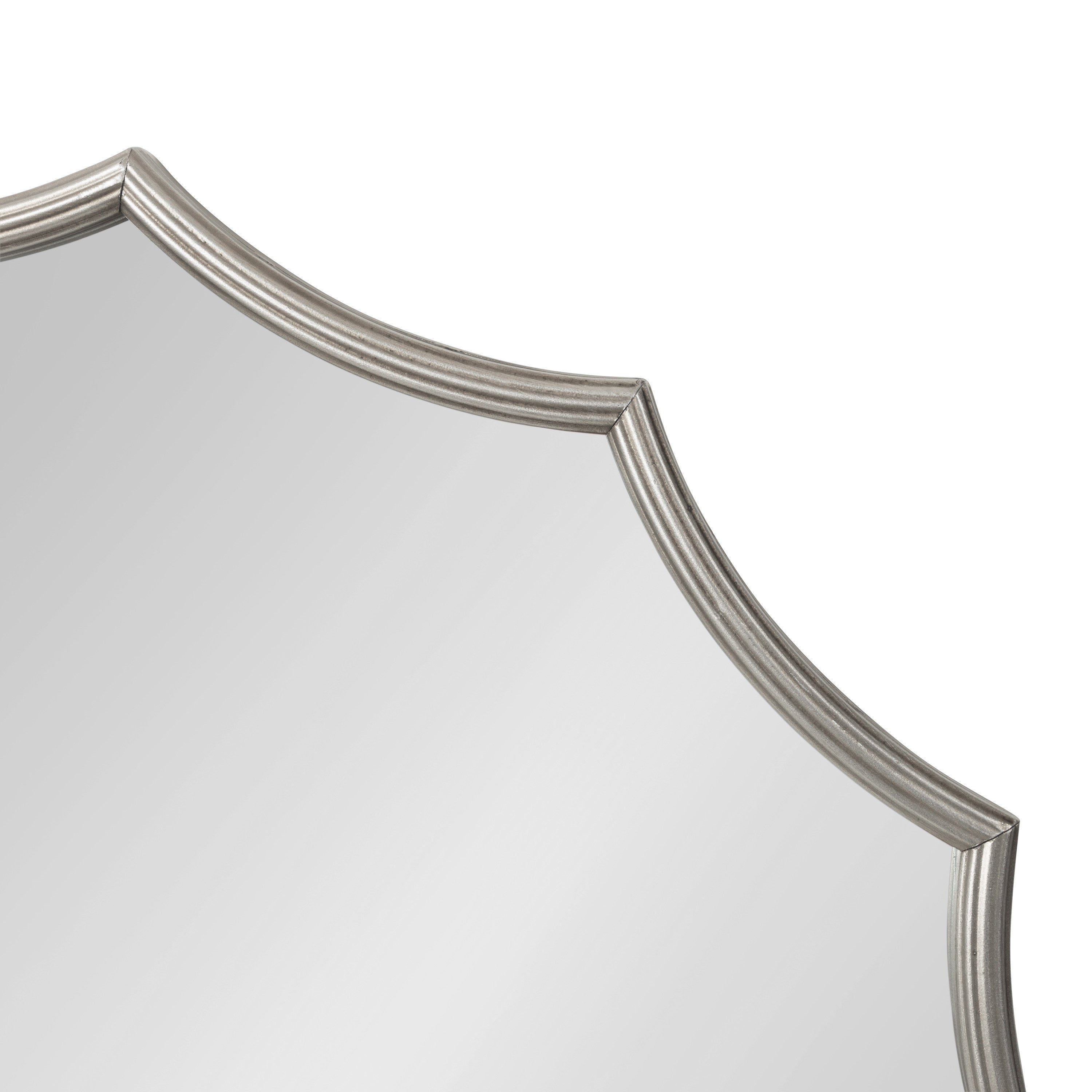 Lalina Scalloped Round Framed Accent Mirror