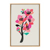 Sylvie Mid Century Modern Cherry Blossoms Framed Canvas by Rachel Lee of My Dream Wall