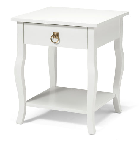 Lillian Wood Side Table with Drawer