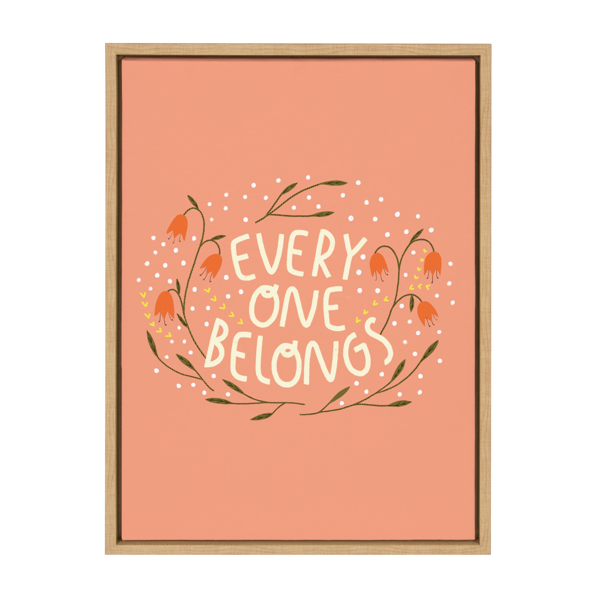 Sylvie Everyone Belongs Framed Canvas by Stacie Bloomfield of Gingiber