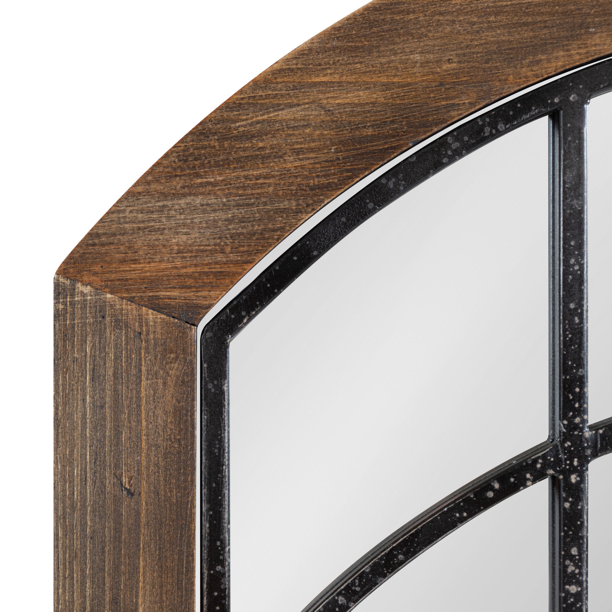 Haldron Wood Framed Arch Wall Mirror