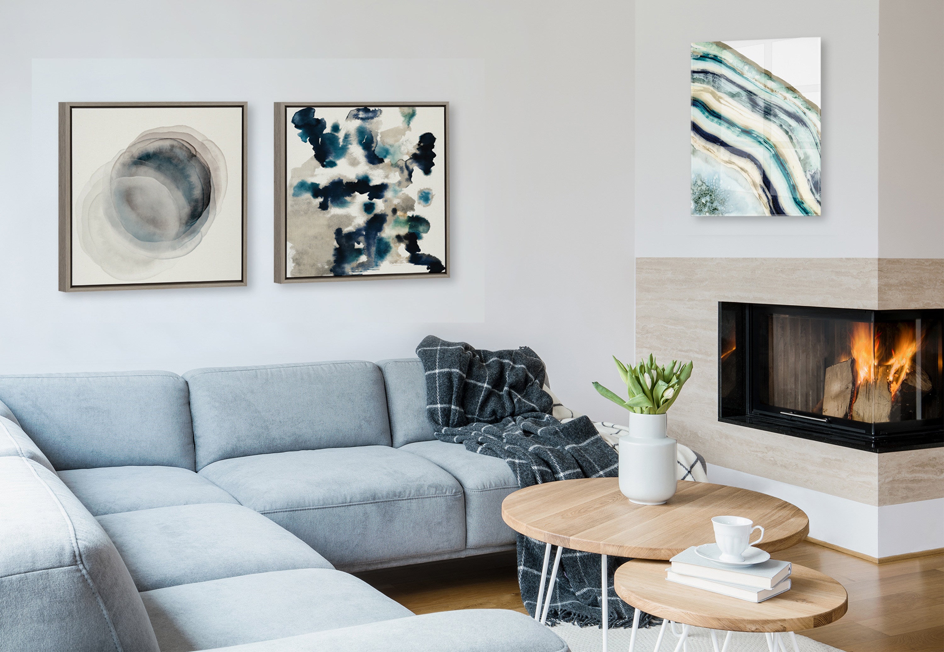 Sylvie Gilded Watercolor Framed Canvas by Amy Lighthall