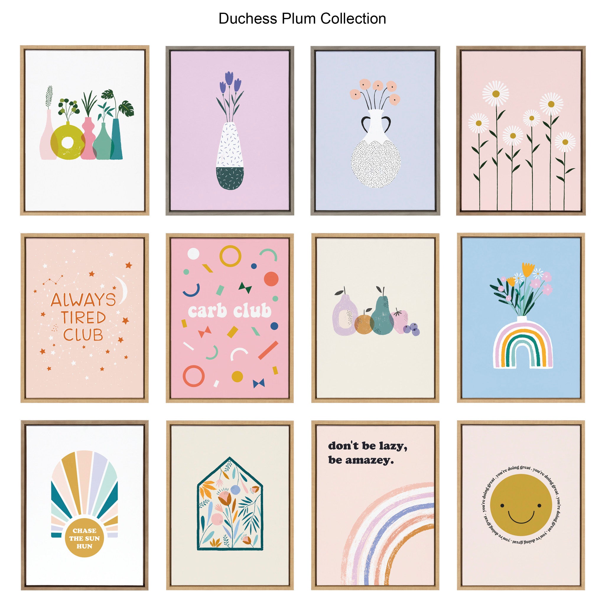 Sylvie Flower House Framed Canvas by Duchess Plum