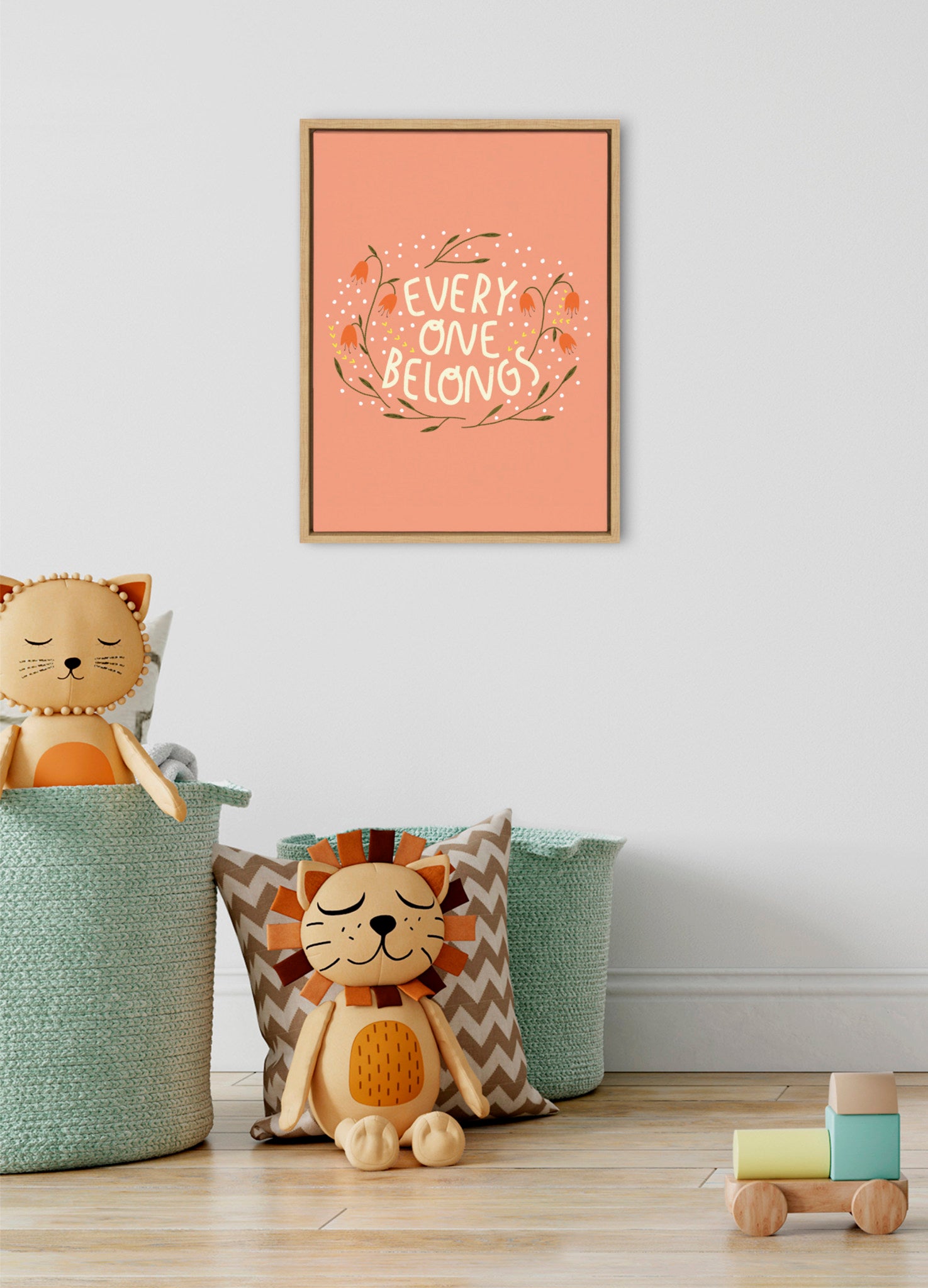 Sylvie Everyone Belongs Framed Canvas by Stacie Bloomfield of Gingiber