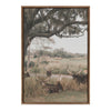 Sylvie Longhorns Framed Canvas by Alicia Abla