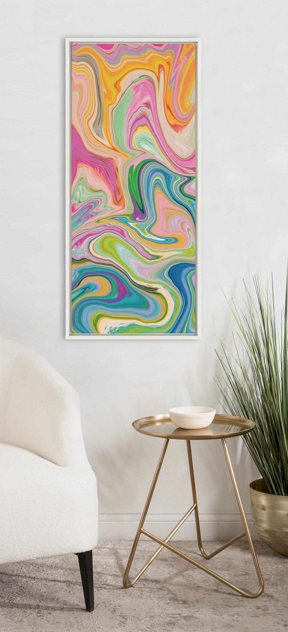Sylvie Marble 27 Framed Canvas by Jessi Raulet of Ettavee