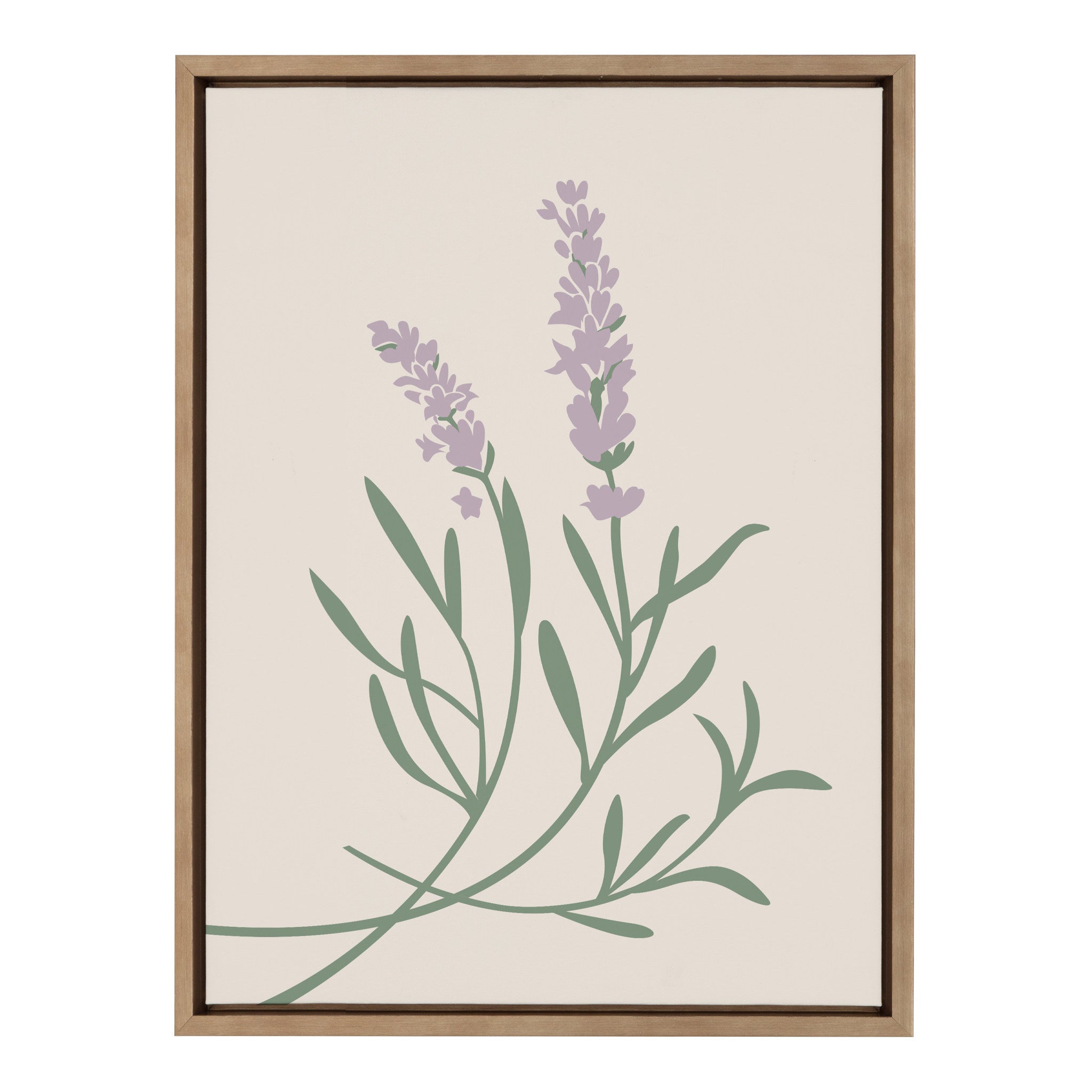 Sylvie Delicate Illustrated Purple Wildflowers Framed Canvas by The Creative Bunch Studio