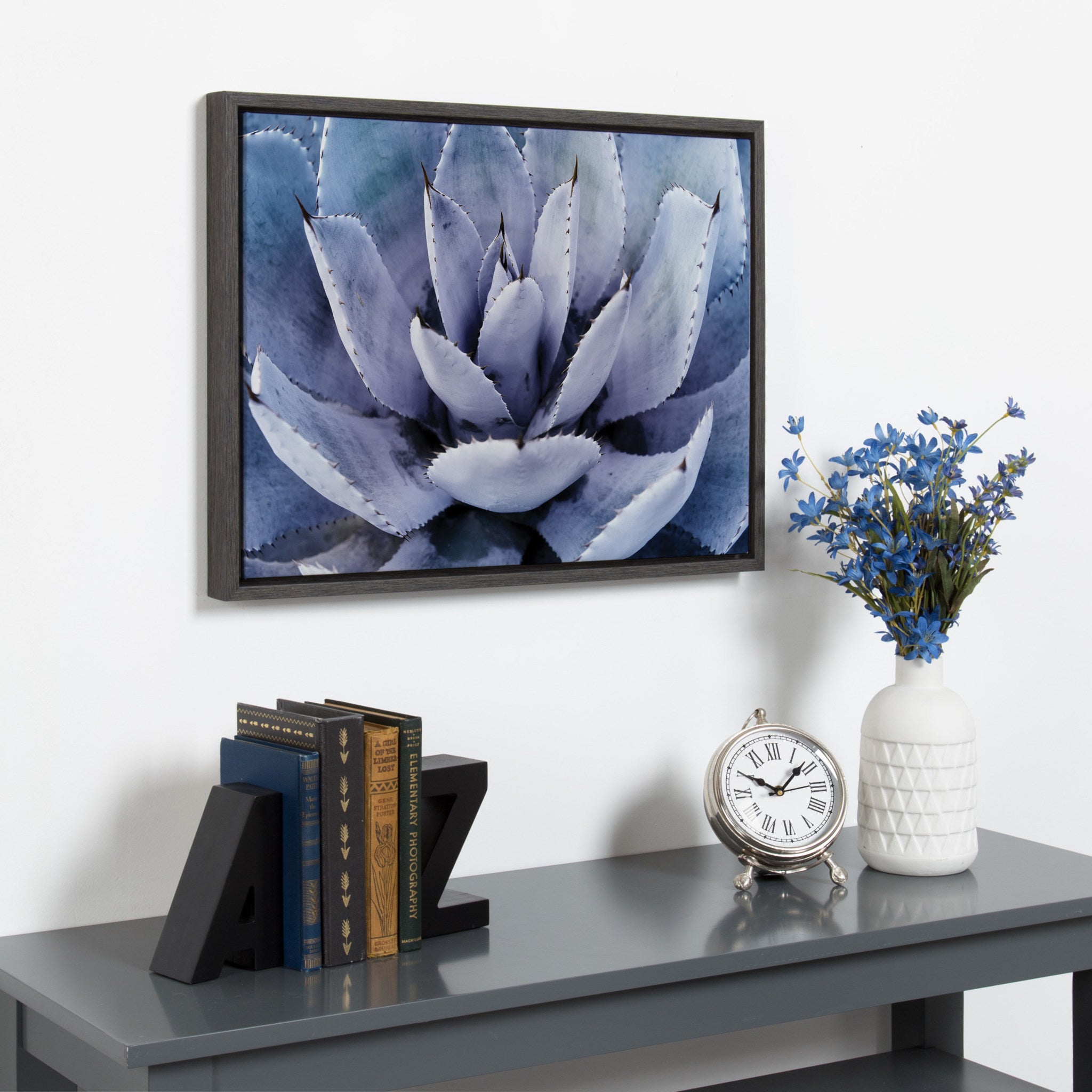 Sylvie Violet Cactus Framed Canvas by Amy Peterson