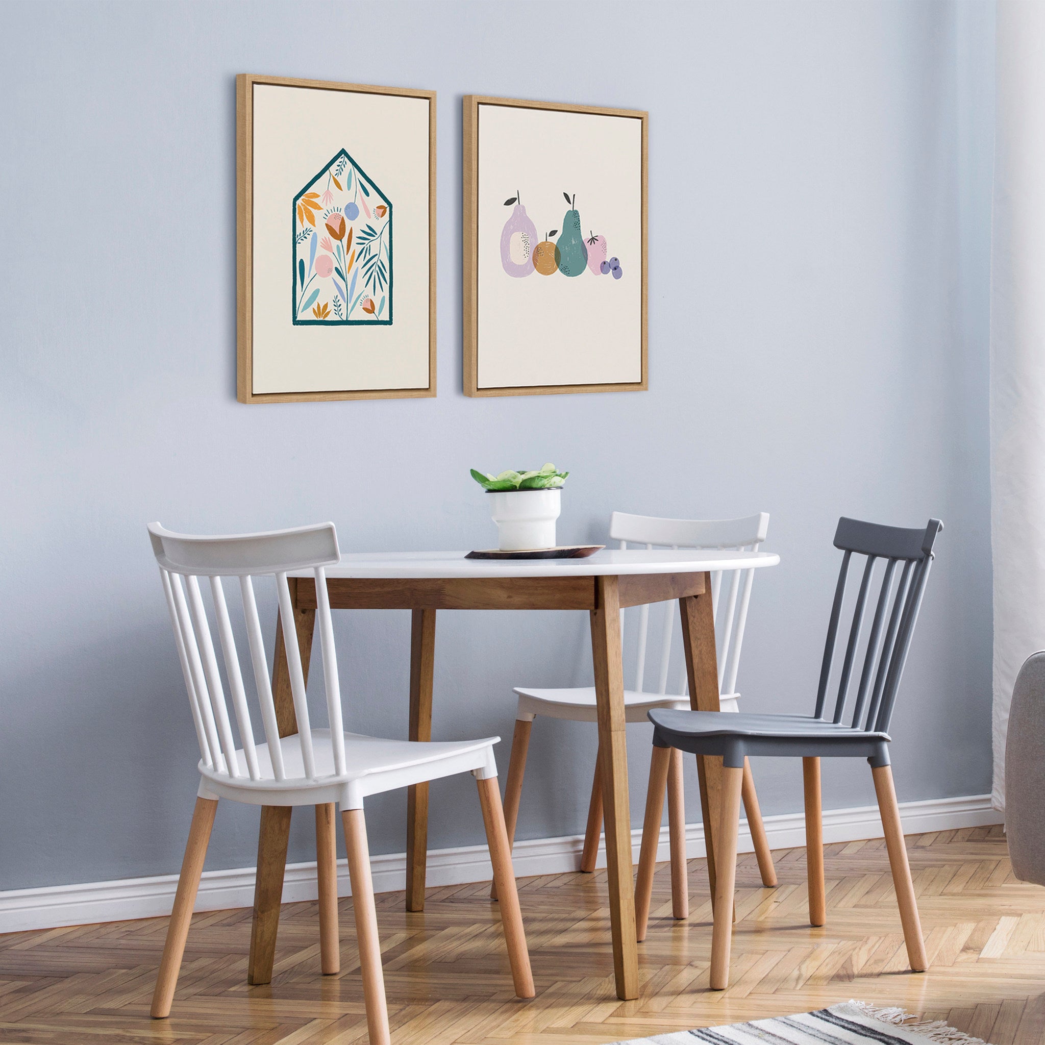 Sylvie Flower House Framed Canvas by Duchess Plum