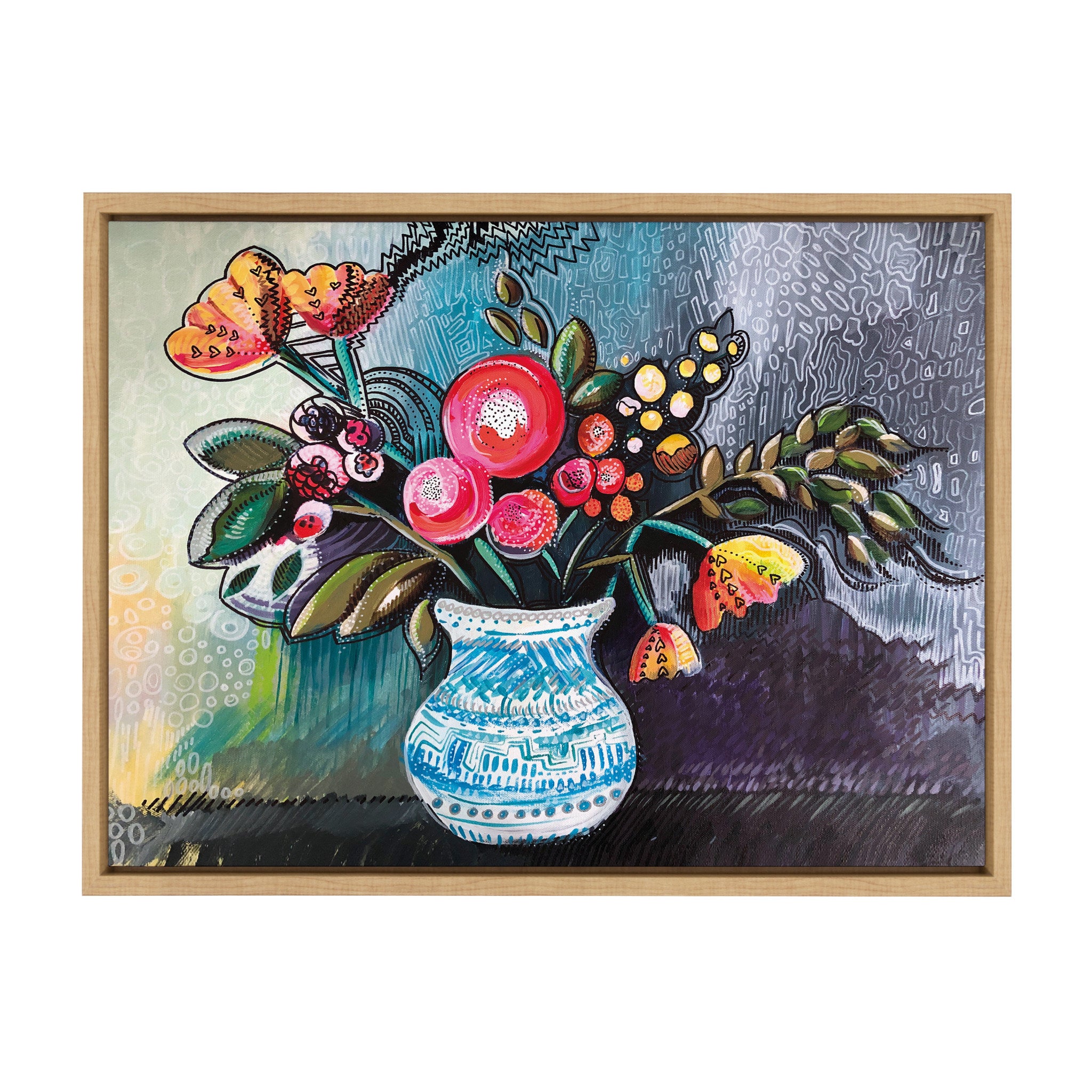 Sylvie Whimsy Still Life Framed Canvas by Sara Annapolen