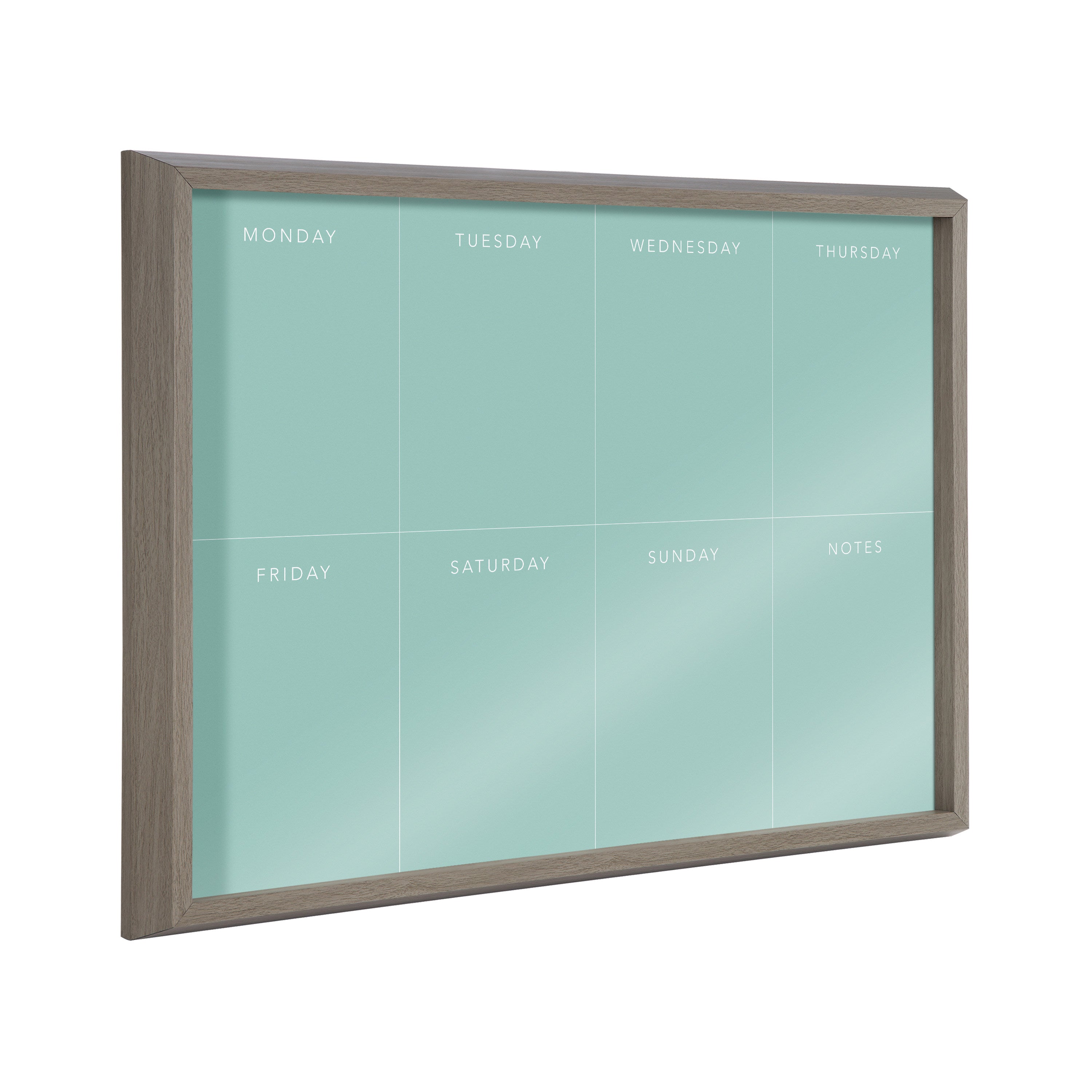 Blake This Week Teal Framed Printed Glass by The Creative Bunch Studio