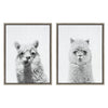 Sylvie Alpaca Portrait Set Framed Canvas By Simon Te