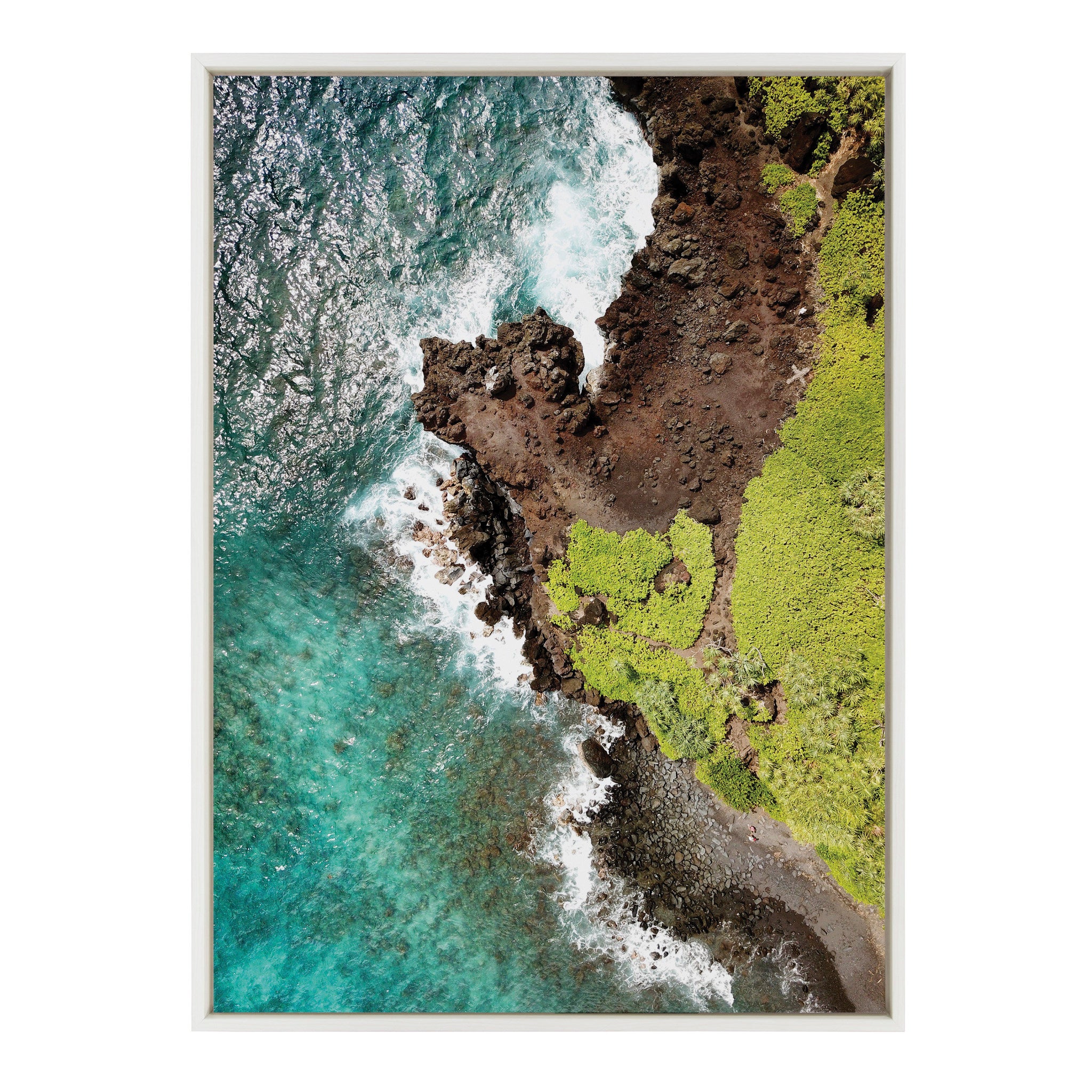 Sylvie Going back to Maui Framed Canvas by Rachel Bolgov