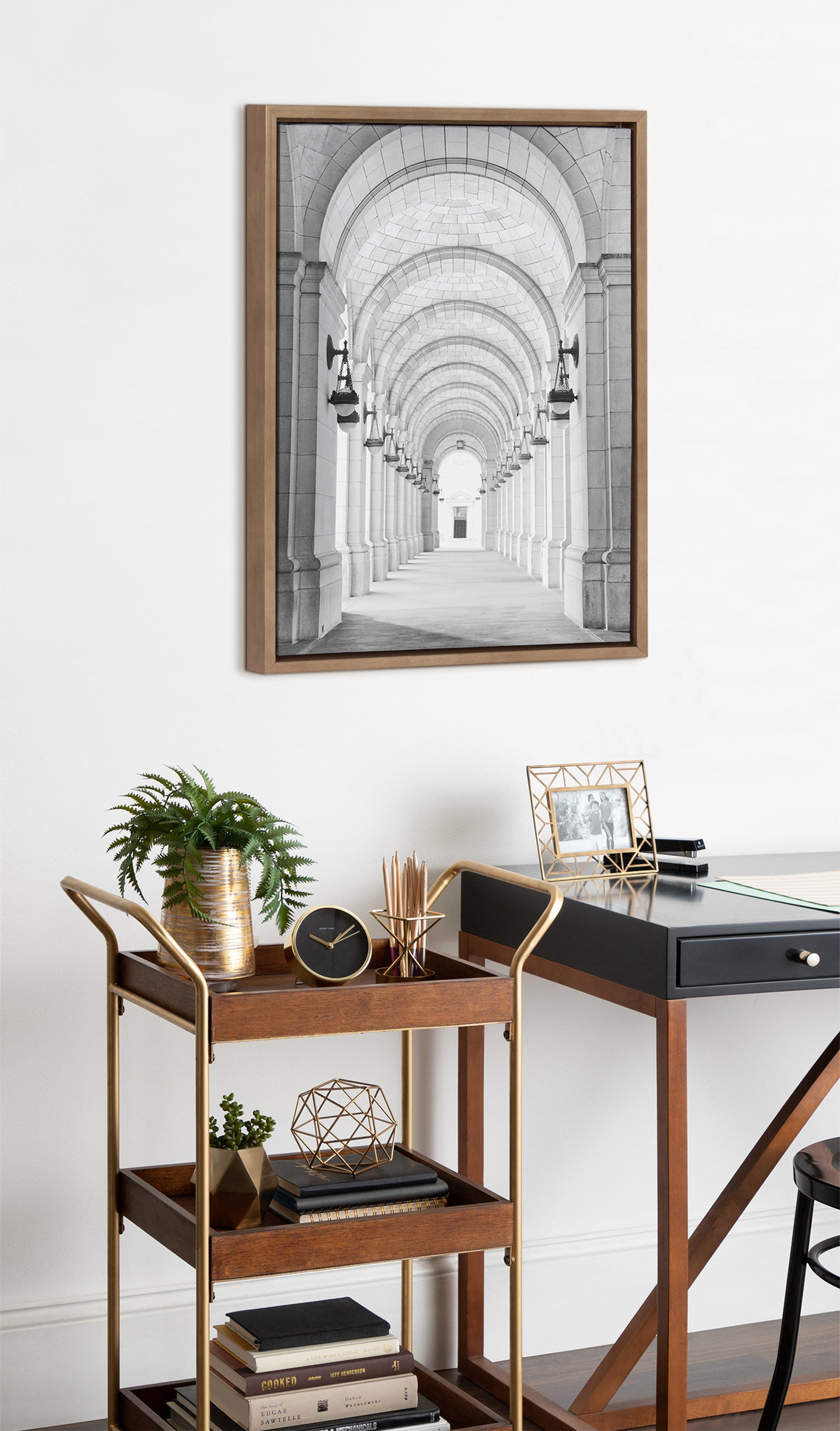 Sylvie Union Station Framed Canvas by Golie