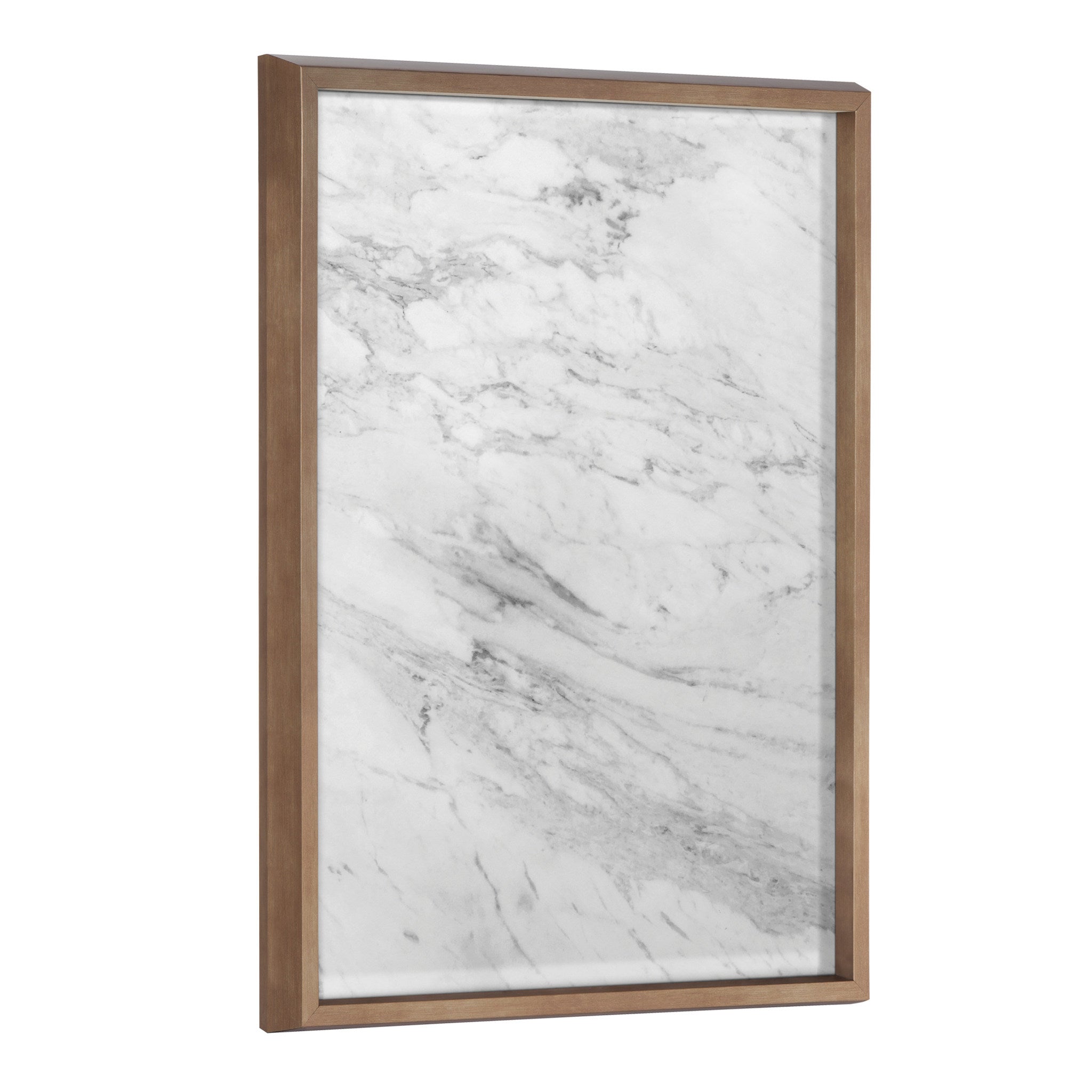 Blake Gray Marble Framed Printed Glass by The Creative Bunch Studio