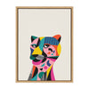 Sylvie Mid Century Modern Tiger Framed Canvas by Rachel Lee of My Dream Wall