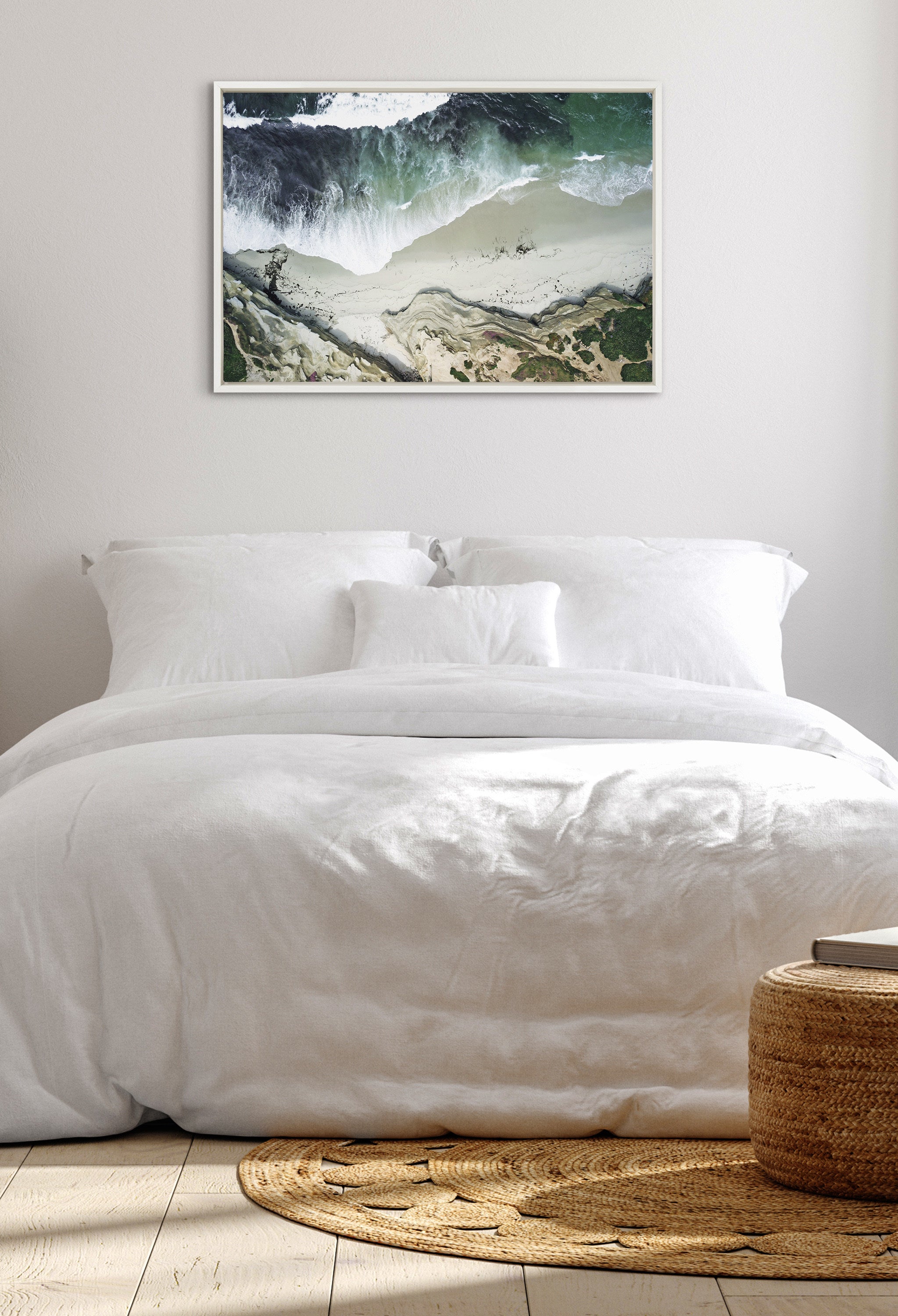Sylvie La Jolla Curves Framed Canvas by Rachel Bolgov