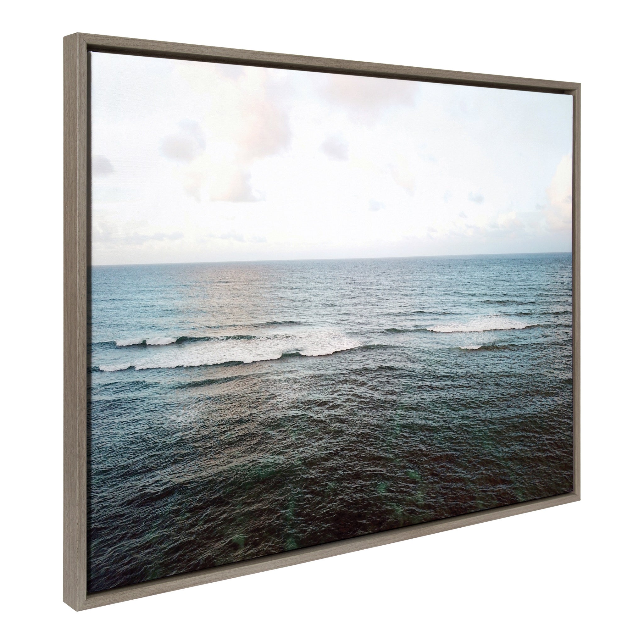 Sylvie Where the Ocean Meets the Sky Framed Canvas by Rachel Bolgov